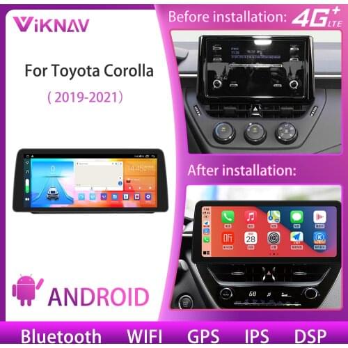 Android Car 12.3 inch For Toyota Corolla 2019 2020 2021 GPS Navigation Stereo Radio HD IPS Screen Multimedia Player head unit