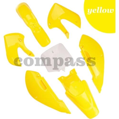 KLX110 motorcycle parts dirt bike plastic Fairing Fender Kit and number plate For KLX 110 KX65 DRZ110 RM65