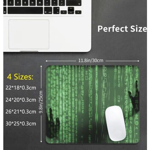 Hacker Mouse Pad DIY Print Hacker Computer Spirit Cyber Code Privacy Policy Software Security