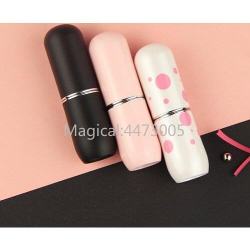 10/30/50pcs Round Black Pink Pot Empty Lipstick Tube 12.1mm Lip Balm Container Lipstick Shell Packaging Makeup Cosmetics