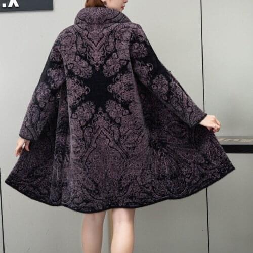 Middle-Aged Mothers Wear Autumn Winter Coats Womens Mink Velvet Jacket Middle-Aged Elderly New Mink Velvet Mid-Length Outwear