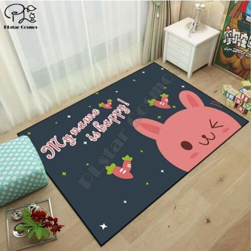 Cartoon elephant carpet Square Anti-Skid Area Floor Mat 3D Rug Non-slip Mat Dining Room Living Room Soft Bedroom Carpet style-03