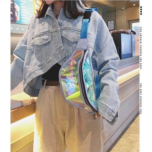 2021 New Fashion Women Bum Bag Laser Belt Bag Holographic Designer Waist Bag Casual Sports one shoulder crossbody Phone bag