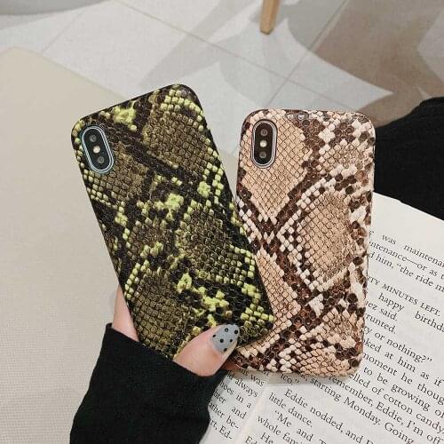 New Python Texture leather Phone Case for iphone 12 Mini 11 Pro Max SE X XS XR XS Max Capa for iphone 7 8 6s 6 Plus Back Cover
