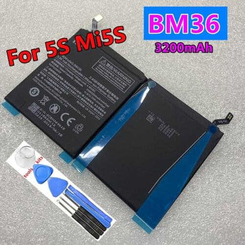 New Real Original Replacement Battery BM36 3200mAh For Xiaomi 5S Mi5S Mobile Phone