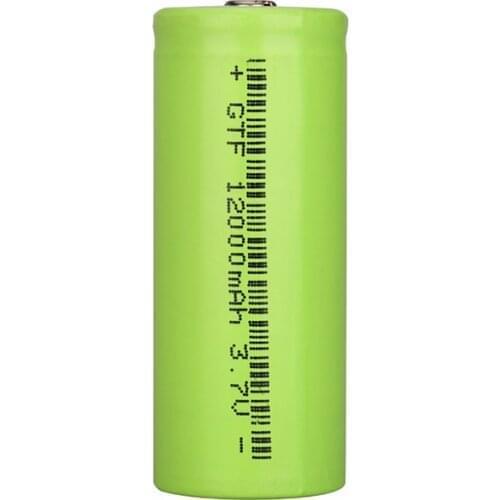 GTF 100% Original 3.7v 12000mah 26650 Battery Li-ion Rechargeable Battery Flashlight LED Battery powerbank cr123a celular
