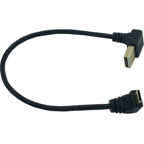 GOLD Plated Up Angle USB2.0 (Type-A) Male to USB3.1 (Type-C)Male Up & Dwon Angle USB Data Sync & Charge Cable Connector