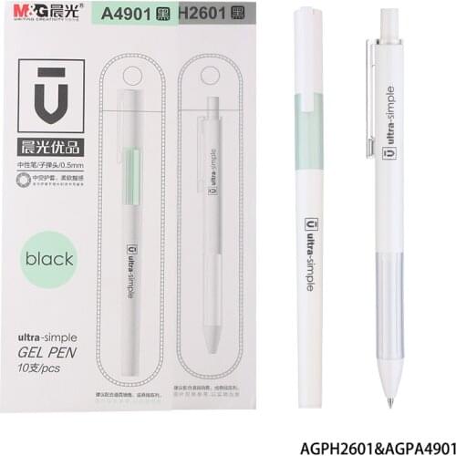 M&G AGPH2601 AGPA4901 Ultra-Simple Gel Pen 0.5mm Press Type Unplug And Plug Type School Supplies Office Supplies Stationery
