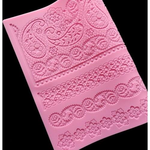 Minsunbak Flower Lace Silicone Mold Fondant Mold DIY Wedding Cake Decoration Tools Chocolate Gumpaste Mold