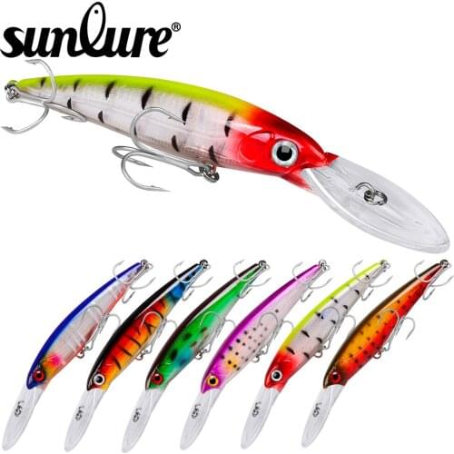 Sunlure 6PCS Minnow Lures 33.4g-16.5cm Topwater Fishing Lures Floating Wobblers Swimbaits Artificial Hard Baits Crankbaits