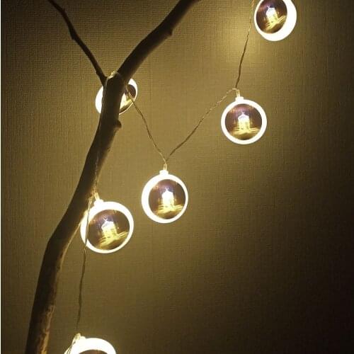 Led String Lights Muslim Ramadan Iftar Festival String Lights Oil Lamp Palace Lanterns Decoration Home Battery Fairy Light