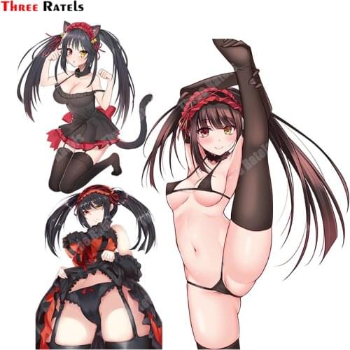 Three Ratels B109 Waifu Sexy Girl Tokisaki Kurumi Date A Live Anime Car Sticker Laptop Window Decal