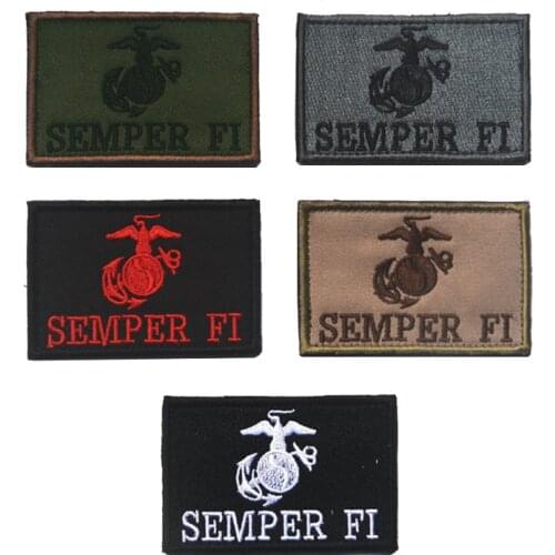 Embroidered US Marine Corps EGA Semper Fi patch USMC army tactical patch militare insignias patches hook for bag