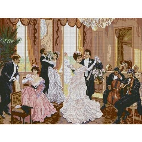 Top Quality Beautiful Lovely Counted Cross Stitch Kit Party Dancing Ball Waltz Dance