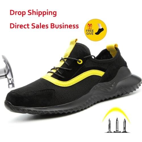 XPUHGM Drop Shipping Mens And Women Steel Toe Protective Anti Smashing Work Shoes Men Puncture Proof Safety Shoes Sneakers Men