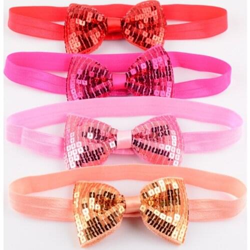 Girl sequin bow headband Princess party hairband wedding gift hair accessories