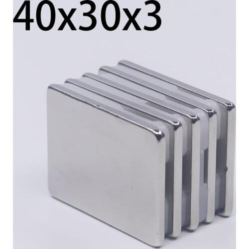 1/2/5/10Pcs 40x30x3 Neodymium Magnet 40mm x 30mm x 3mm N35 NdFeB Block Super Powerful Strong Permanent Magnetic imanes