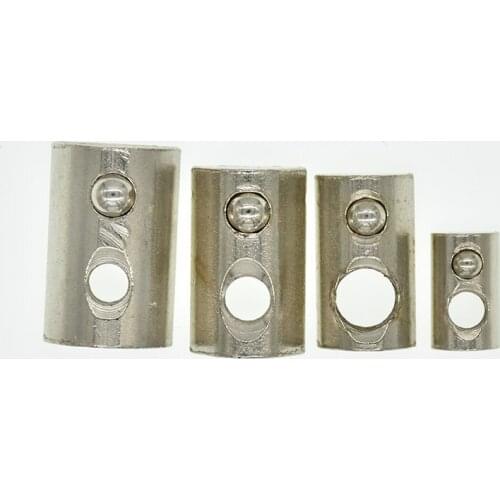 100/50/20pcs Half Round Elasticity Roll-in T Spring Nuts M3 M4 M5 M6 M8 For 2020 3030 4040 454 Aluminum Profiles Groove