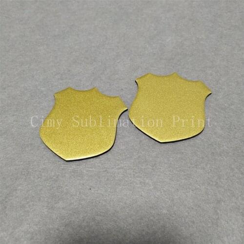 15pcs/lot Blank Sublimation 6.5*6cm Shield Metal plates DIY Fridge Magnets Refrigerator Sticker Creative Sublimation Gift
