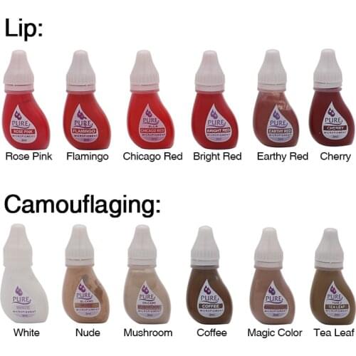 3ml Semi Permanent Makeup Eyebrow Ink Lips Pure Micropigment Tattoo Color Microblading Pigment cosmetics beauty Tattoo ink