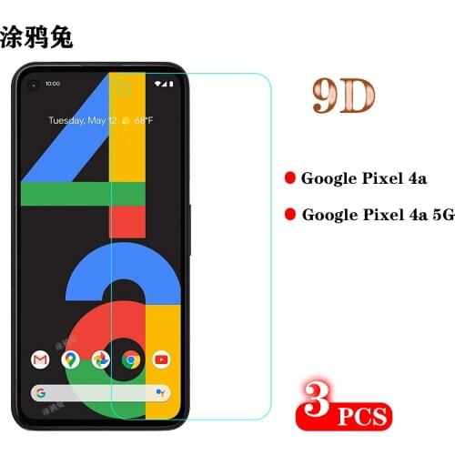 3PCS Full Cover Tempered Glass On the For Google Pixel 4a Screen Protector On Pixel 4a 5G Glass