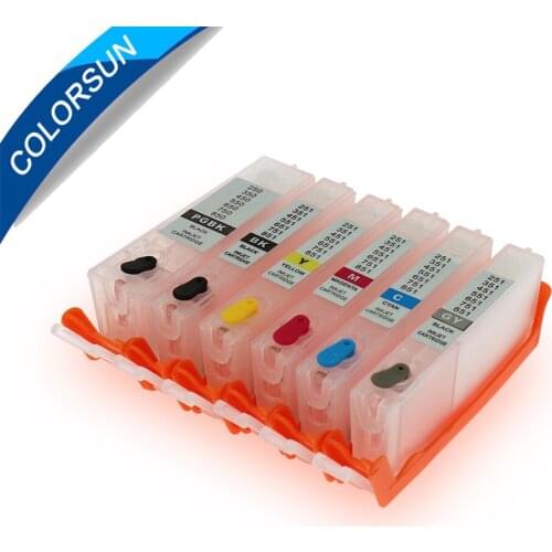 6pcs for Canon PGI-250 CLI-251 PGI250 Refillable Ink Cartridge For Canon MG6320 MG7520 Printer Cartridges with ARC Chips
