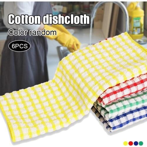 6PCS Kitchen Bowl Towels Bulk Cotton Kitchen Towels Set Bowl Cloths for Washing Dishes Bowl Rags for Drying Dishes Kitchen WW