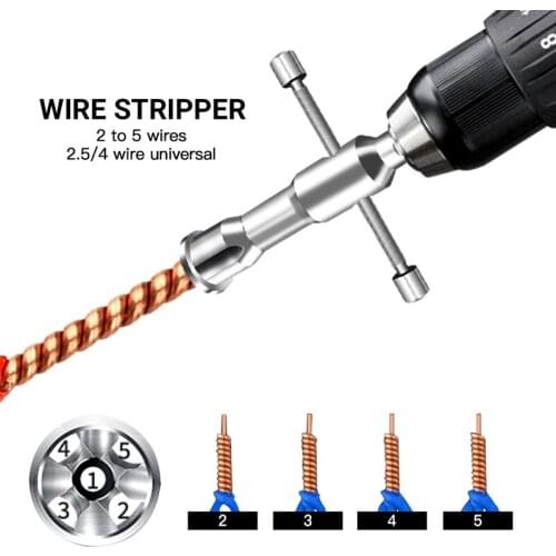 Electrician Automatic Wire Stripper Twisted Wire Tool Cable Peeling Twisting Connector Electrician Stripping Artifact Hand Tools