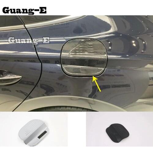 Car Styling Body Gas/Fuel/Oil Tank Cover Cap Sticker ABS Chrome/Carbon Fiber Auto 1pcs For Hyundai Sonata 10Th DN8 2020 2021
