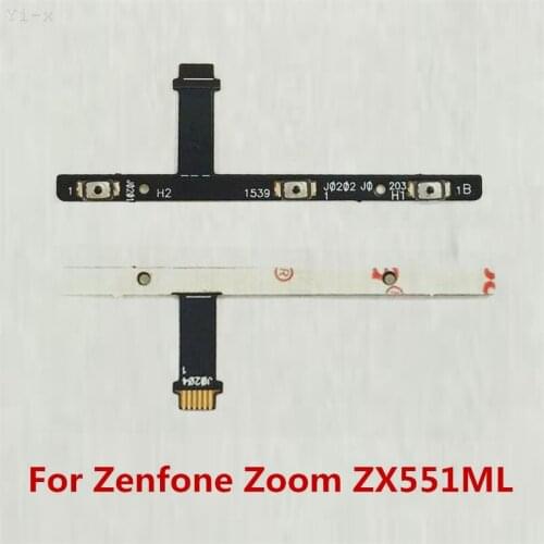 10pcs/lot Side Key Button For Asus Zenfone Zoom ZX550 ZX551ML Volume Up Down Power On Off Button Flex Cable Flex Cable