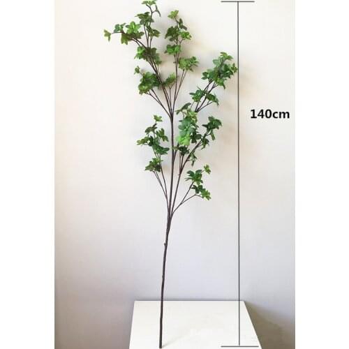 140cm Large Artificial Tall Pole Plant Green Silk Cloth Magnolia Tree Branch Tropical Banyan Leaf Garden Living Room Hotel Decor