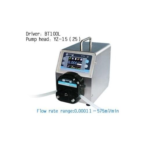 BT100L Intelligent peristaltic pump Precise Flow Control Liquid Industry Laboratory Pump with YZ25 Pump Head 0.16-42(ml/min