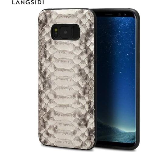 Genuine python Leather Case for Samsung Galaxy s10 S8 S8 plus S9 S9 plus s7 Note 10 PLus 9 8 a50 a70 a30 Luxury Snakeskins Cover