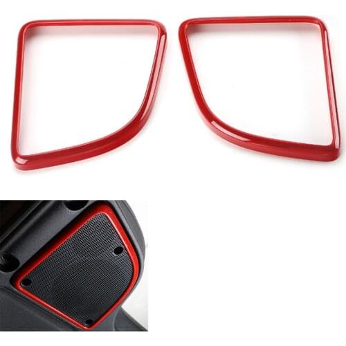 Car Interior Top Roof Sound Louder Speaker Cover Trim Chrome Decor Frame Styling Sticker For Jeep Wrangler 2015 2016 Accessories