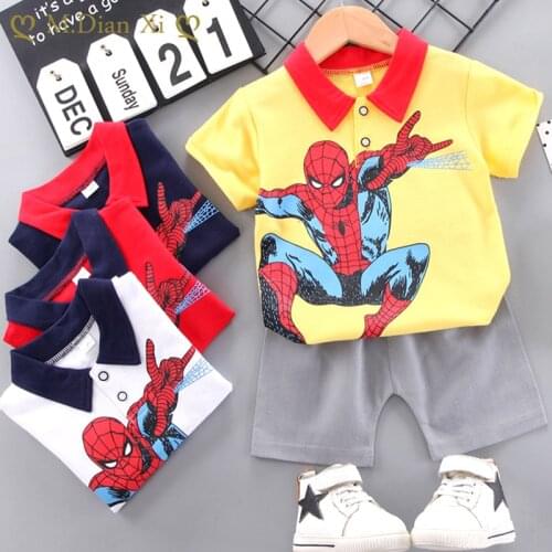 Baby Boys Clothing Brand Cartoon Suit Summer Childrens Clothing T-shirt + Pants Suit Star Printed Clothing Newborn Sports Suit