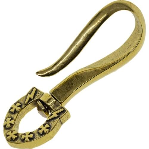 Cross lightning heart Solid retro Brass Swivel Japanese fish Hook clasp Keychain keyring Leather DIY Jean wallet chain FOB