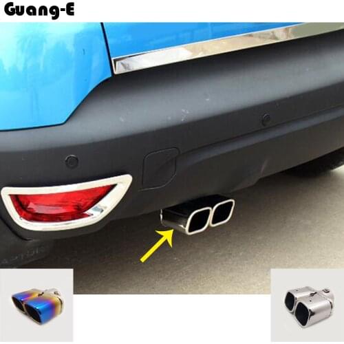 Car Cover Muffler Exterior End Pipe Dedicate Stainless Steel Exhaust Tip Tail Hood Outlet 1pcs For Renault Captur 2015 2016 2017
