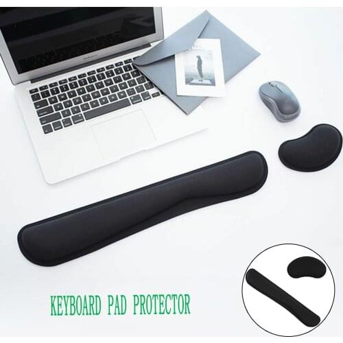 Memory Foam Mechanical Soft Keyboard Mouse Pads Set Ergonomic Wrist Rest Hand Support Cushion For Office Computer Laptop#g3