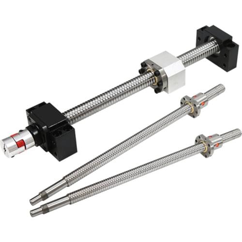 Ball Screw Set : SFU1204/1605/1610/2005 End Machine Length 200 -1650mm & Single Flange BallNut + Ballnut Housing+Supporter