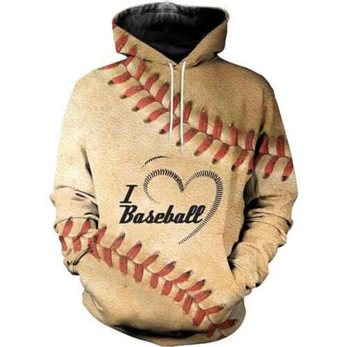 New full 3D printing I like baseball shirt fashion zipper Sweater Hoodie Sweatshirt