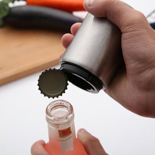 Creative Magnetic Automatic Openers Beer Bottle Opener Stainless Steel Wine Openers Jar Opener Bar Tools Kitchen Gadgets