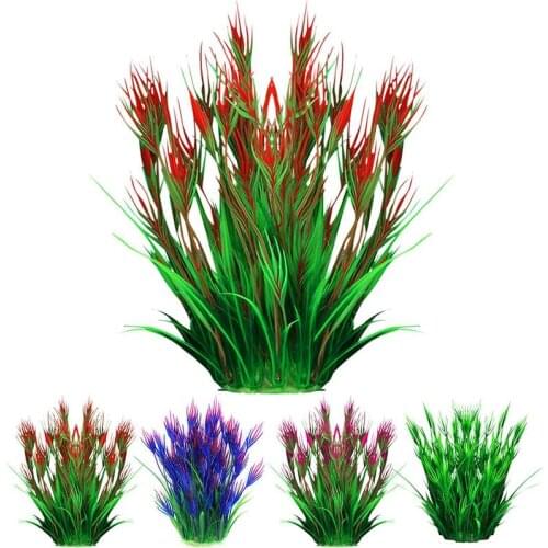 1PCS Plastic Fish Tank Plant Fake Vivid Artificial Aquarium Plant Aquatic Decoration Simulation Water Plant Pet Fish Tank Decor