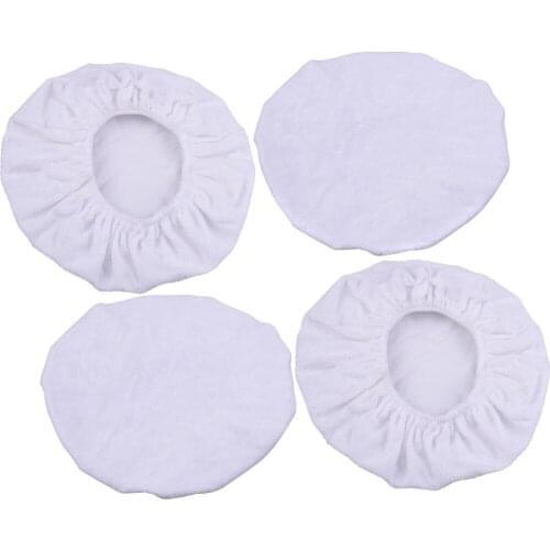 4pcs 9" & 10" White Soft Microfiber Waxing Polishing Bonnet Buffing Pad Cover Fit for Car Polisher Tools Accessories
