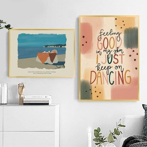 Harry Styles Watermelon Sugar Music Video Poster Canvas Painting , Feeling Good in My Skin Inspired Lyrics Prints Wall Art Decor