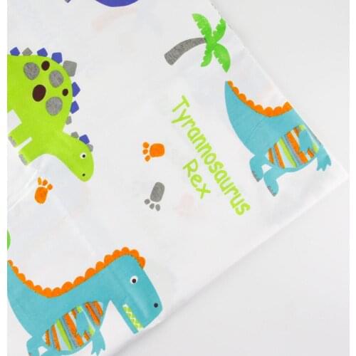 160cm x 50cm White cartoon Dinosaur print Boys bedding fabric bundle DIY handmade sheet quilt cloth