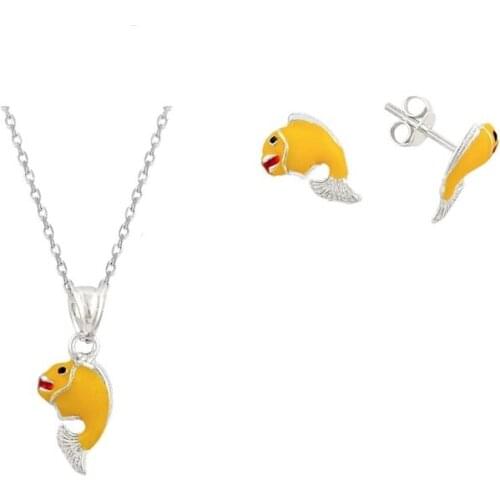 Silverlina Silver Cabochons Fish Child Set