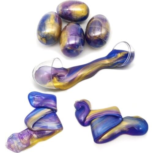 One piece Stress Relief Diy Putty Mud Creative Modeling Children toys Galaxy Crystal Egg Slime Colourful Mud Modeling Clay