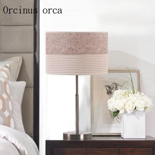 Modern minimalist bedroom living room lamp bedside lamp Nordic study warm fashion wedding lamp Postage free