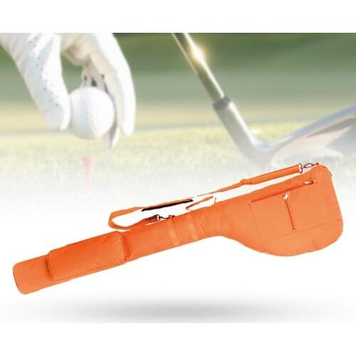 Golf Club Bag Foldable Comfortable Solid Color Large Capacity Brassie Storage Holder for Outdoor Travel Practice Training