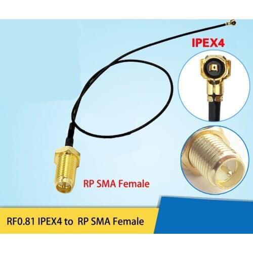 RP-SMA female to MHF4 IPEX4 pigtail extension cable jumper for m.2 ngff module